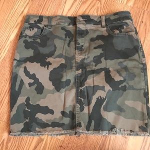 Camo Jean skirt